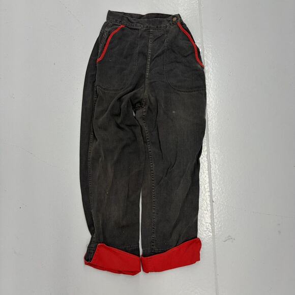 Vintage Other - Vintage 60s Black Canvas Cotton Side Zip Chinos 20x22